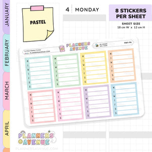 Weekly Tracker Planner Stickers