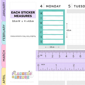 Weekly Tracker Planner Stickers
