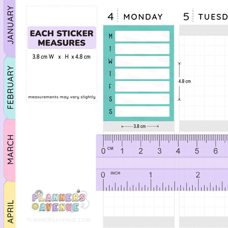 Weekly Tracker Planner Stickers