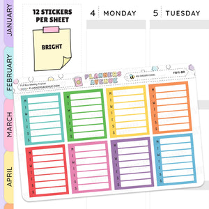 Weekly Tracker Planner Stickers
