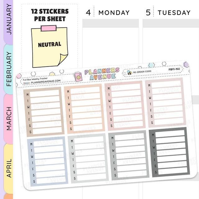 Planners Avenue sticker sheet with various designs on a white background