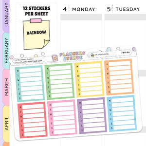 Weekly Tracker Planner Stickers