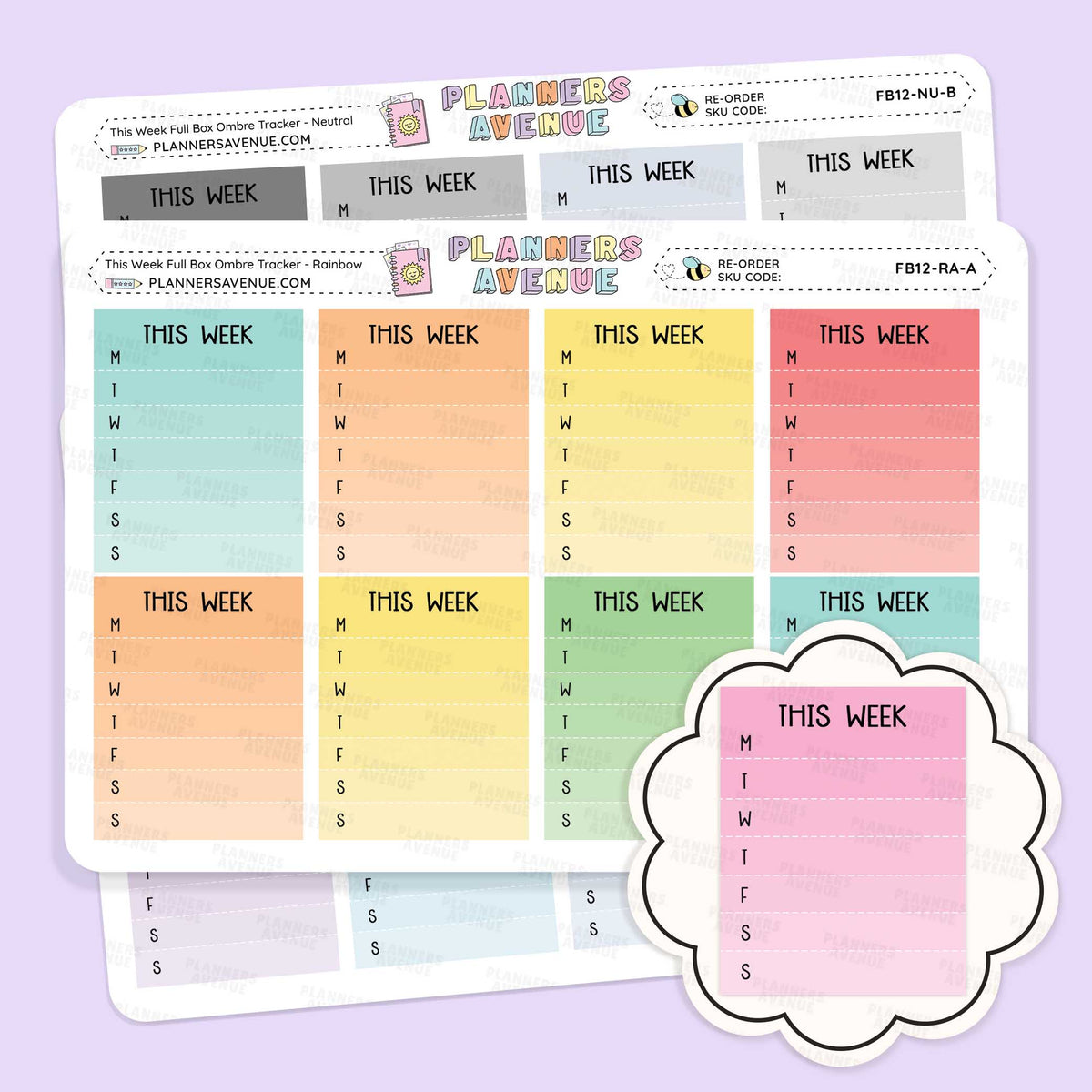 This Week Ombre Full Box Sidebar Stickers