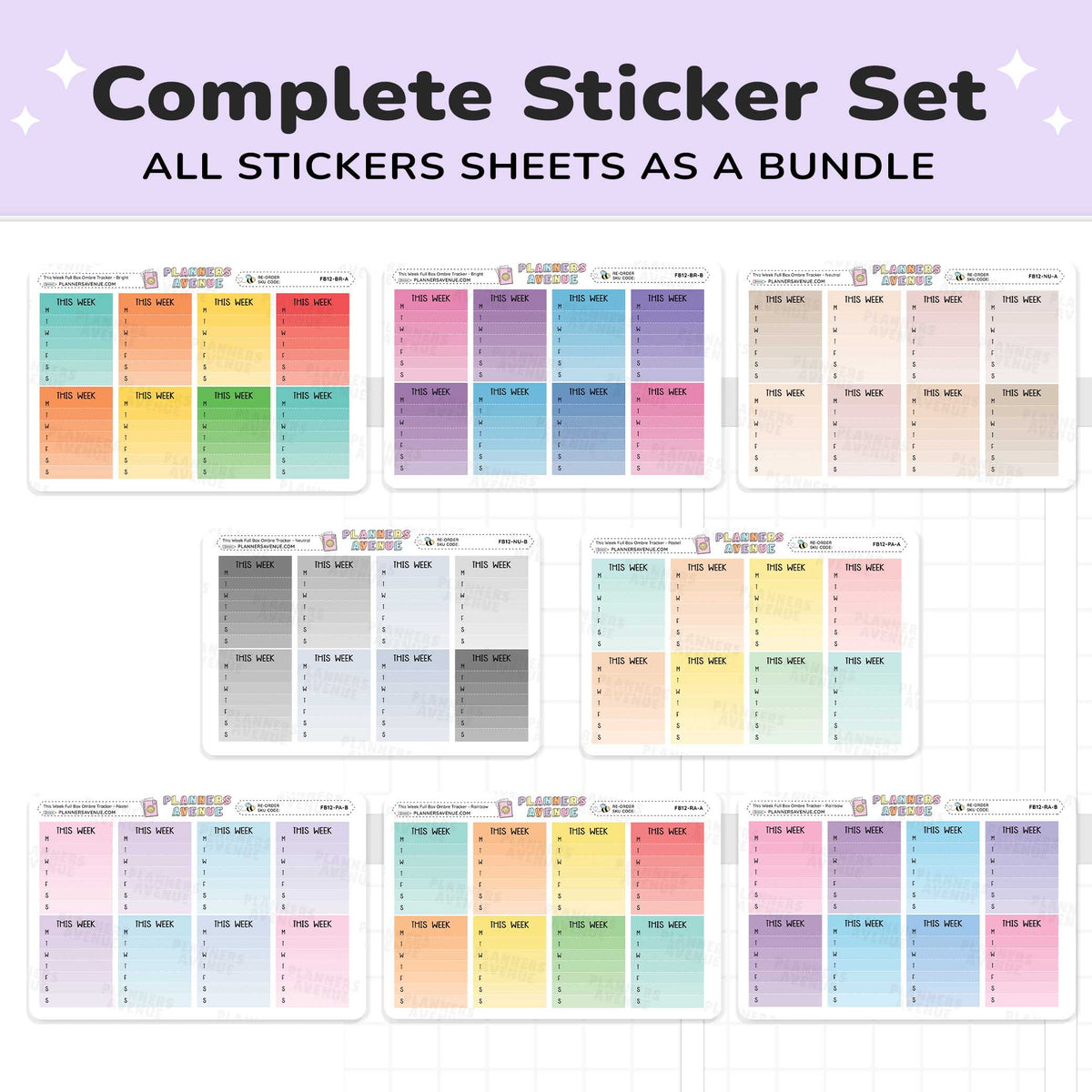 This Week Ombre Full Box Sidebar Stickers