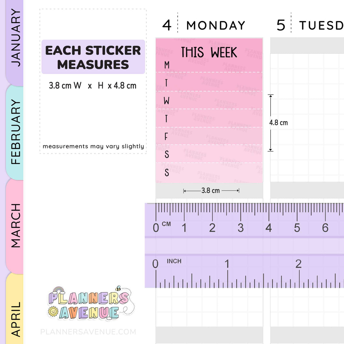 This Week Ombre Full Box Sidebar Stickers