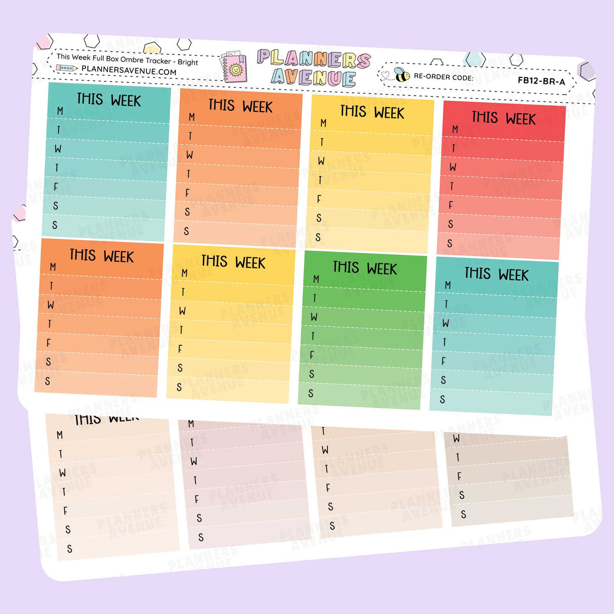 This Week Ombre Full Box Sidebar Stickers with 'This Week' label