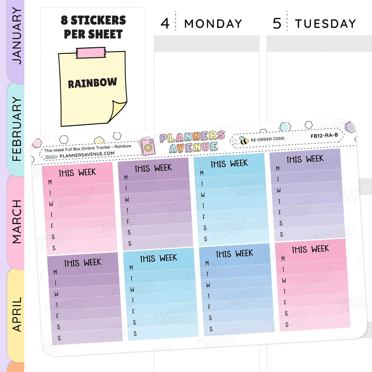 This Week Ombre Full Box Sidebar Stickers