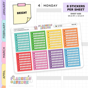 Weekly Hydrate Tracker Stickers