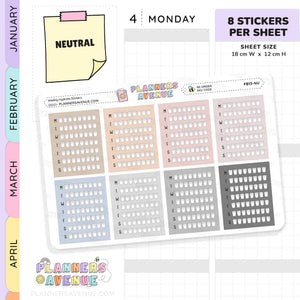 Weekly Hydrate Tracker Stickers