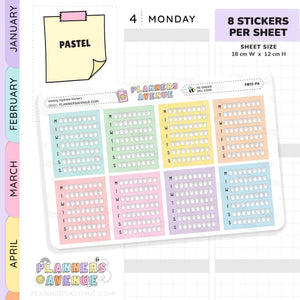 Weekly Hydrate Tracker Stickers