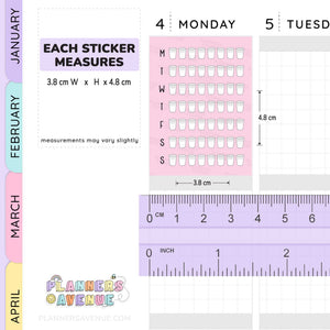 Weekly Hydrate Tracker Stickers