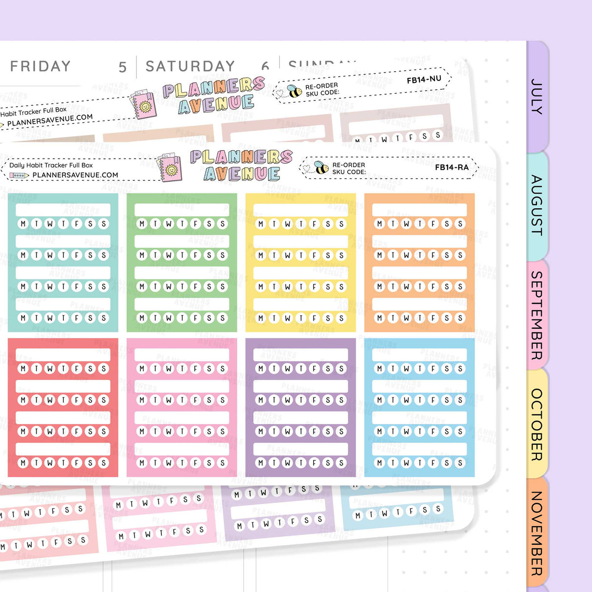 Weekly Habit Tracker Stickers