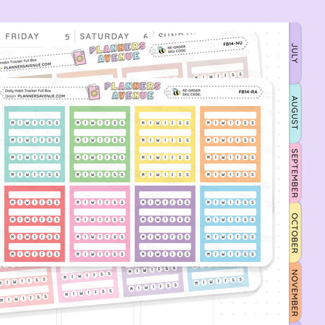 Weekly Habit Tracker Stickers