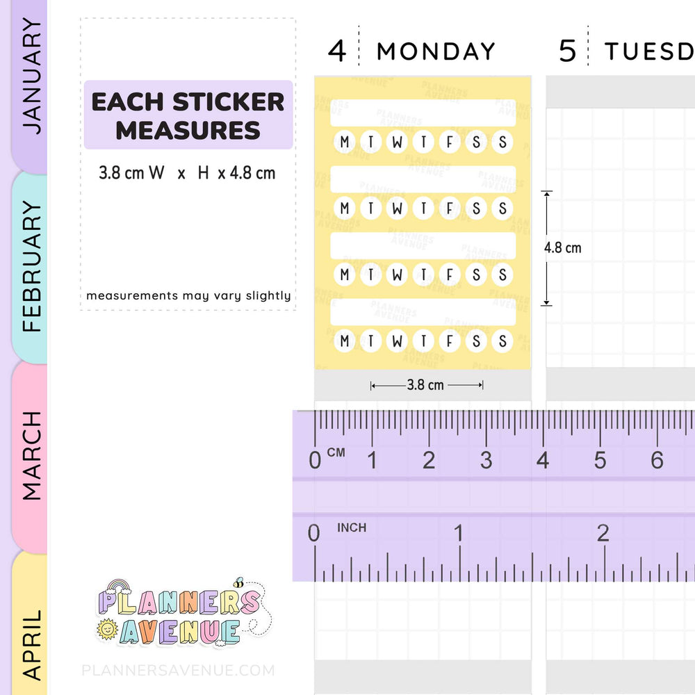 Weekly Habit Tracker Stickers