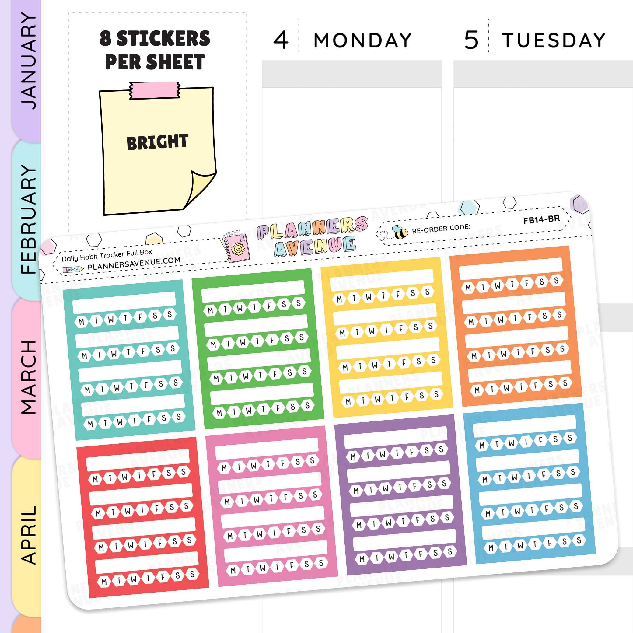 Weekly Habit Tracker Stickers