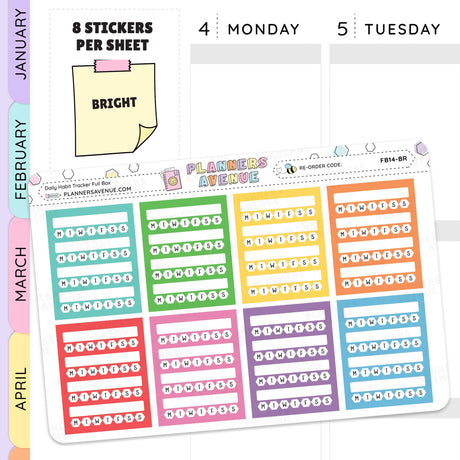 Weekly Habit Tracker Stickers