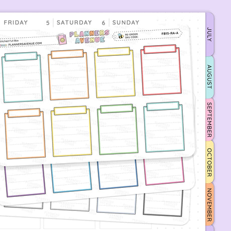 Stitched Full Box Planner Stickers