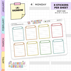 Stitched Full Box Planner Stickers