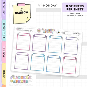 Stitched Full Box Planner Stickers