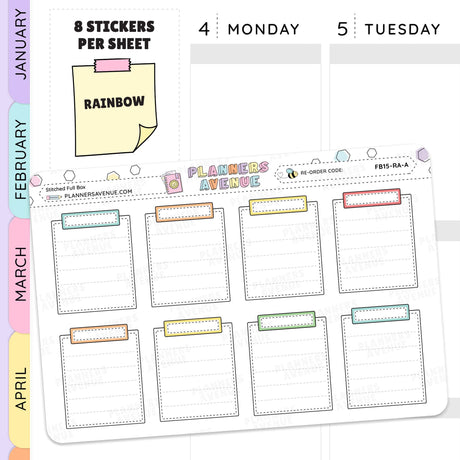 Stitched Full Box Planner Stickers