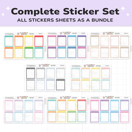 Stitched Scallop Full Box Planner Stickers