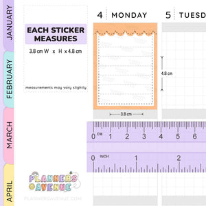 Stitched Scallop Full Box Planner Stickers