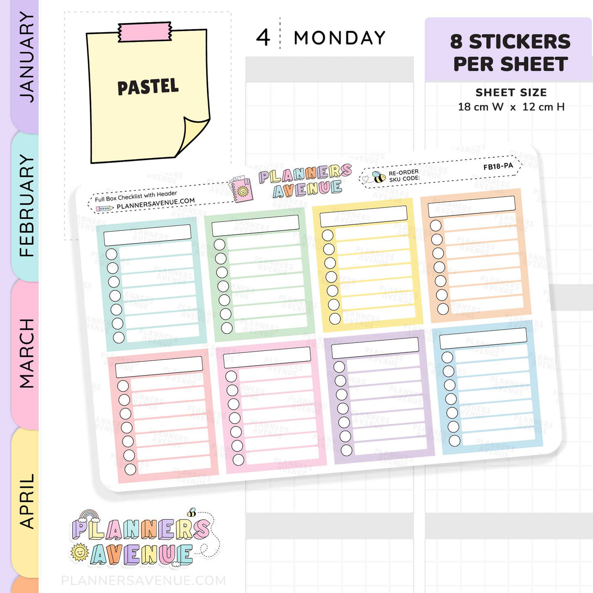 Full Box Checklist With Header Stickers