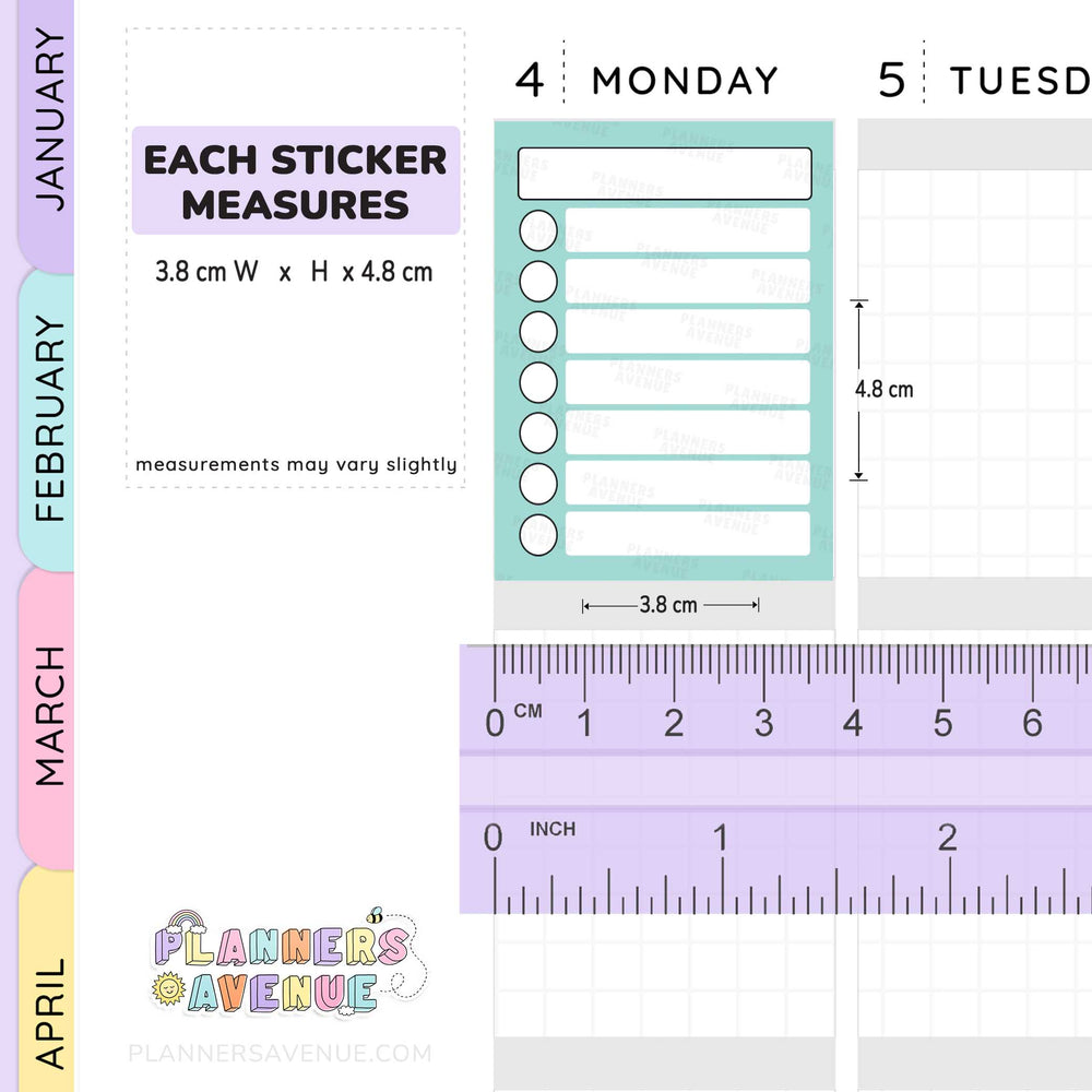 Full Box Checklist With Header Stickers