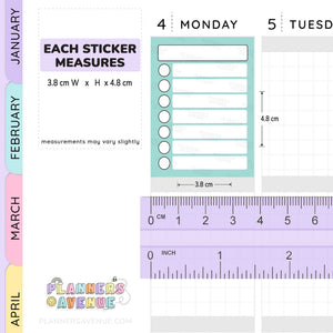 Full Box Checklist With Header Stickers