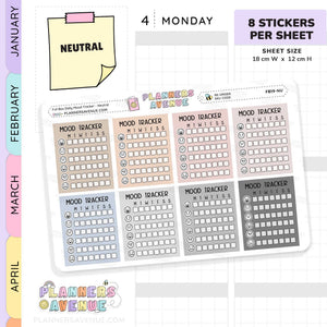 Daily Mood Tracker Stickers