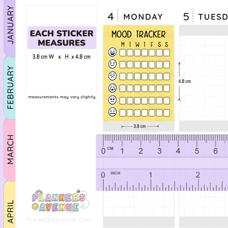 Daily Mood Tracker Stickers
