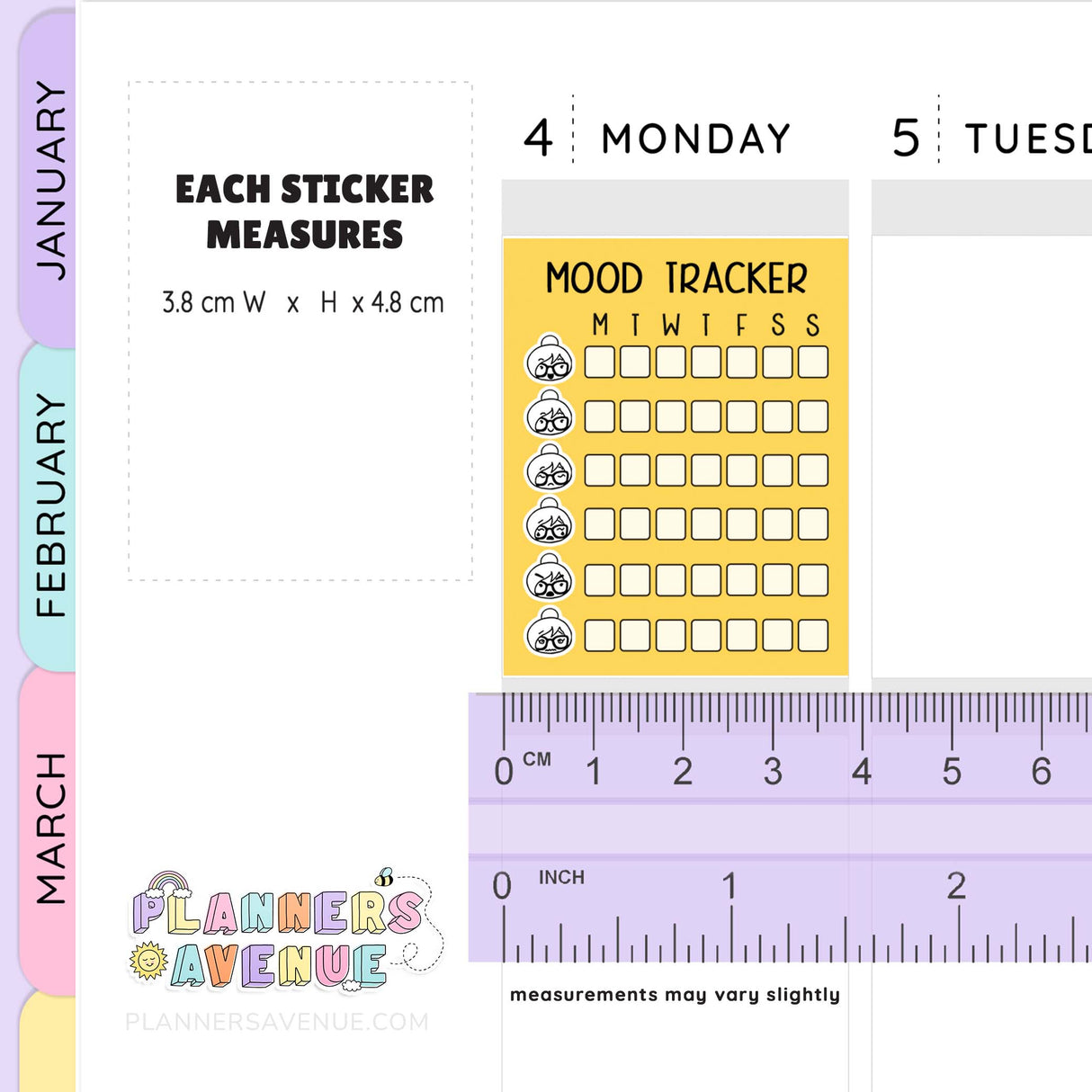 Daily Mood Tracker Stickers