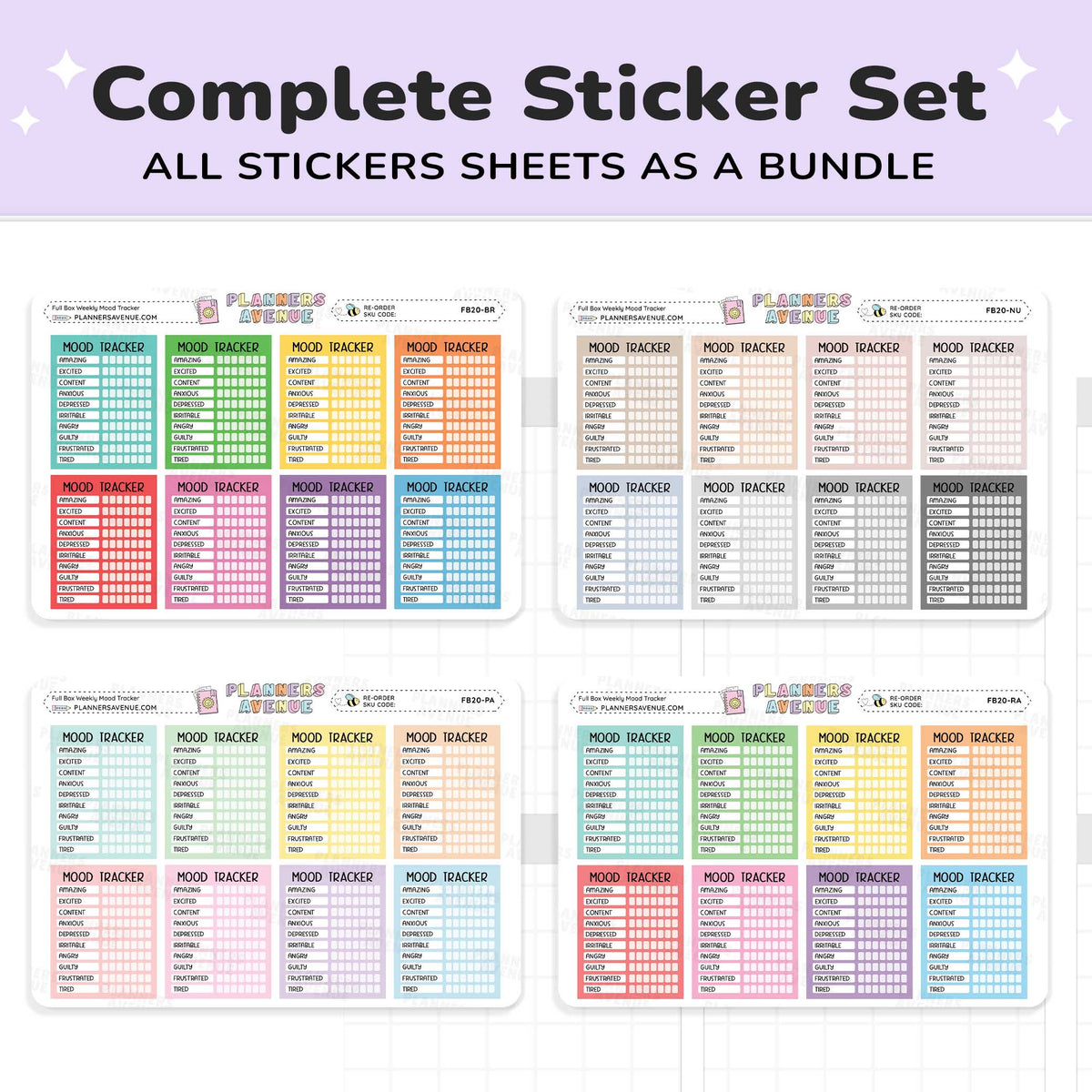 Weekly Mood Tracker Stickers