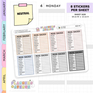 Weekly Mood Tracker Stickers