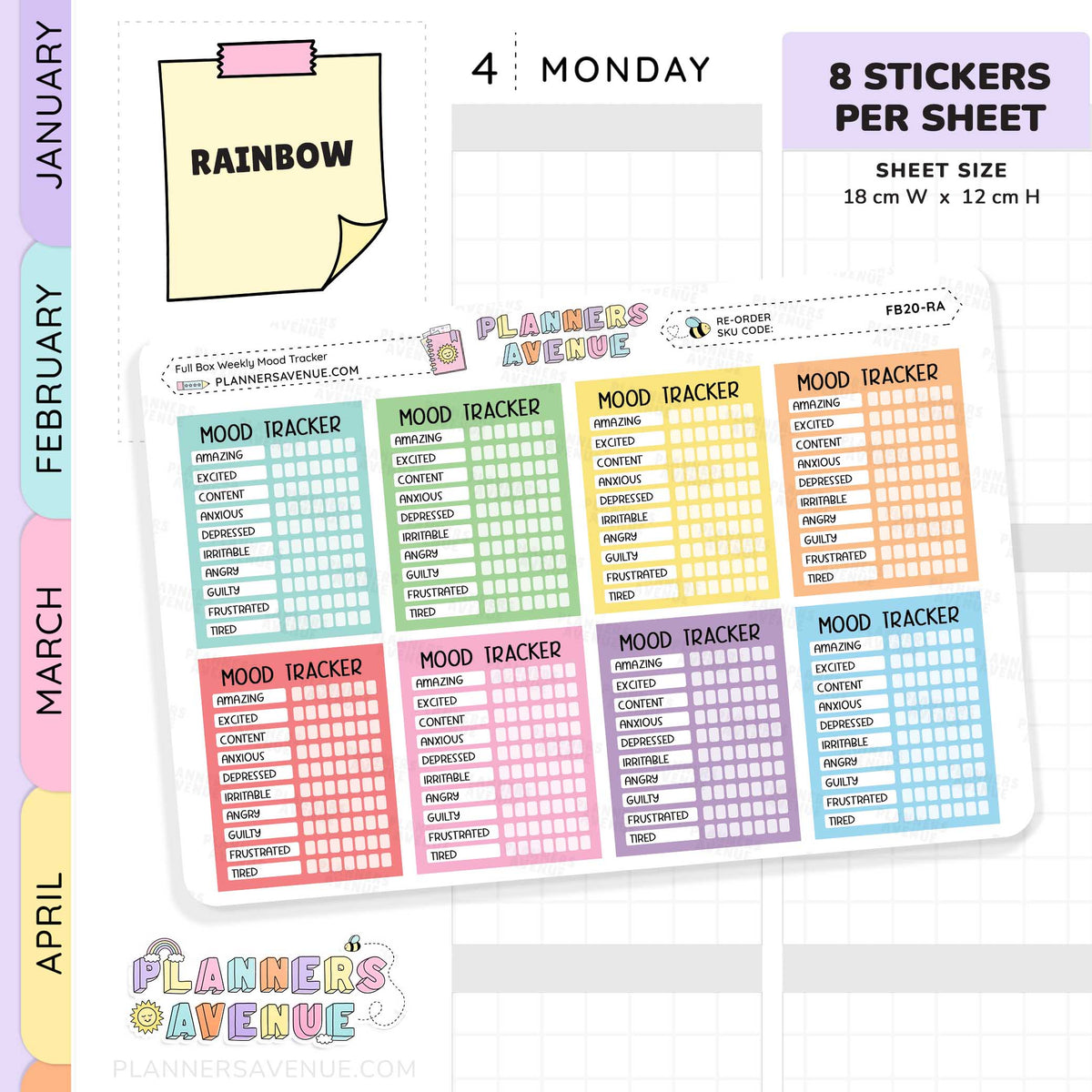 Weekly Mood Tracker Stickers
