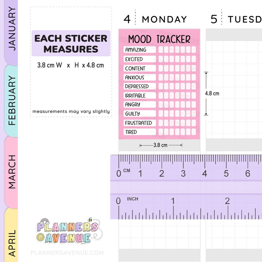Weekly Mood Tracker Stickers