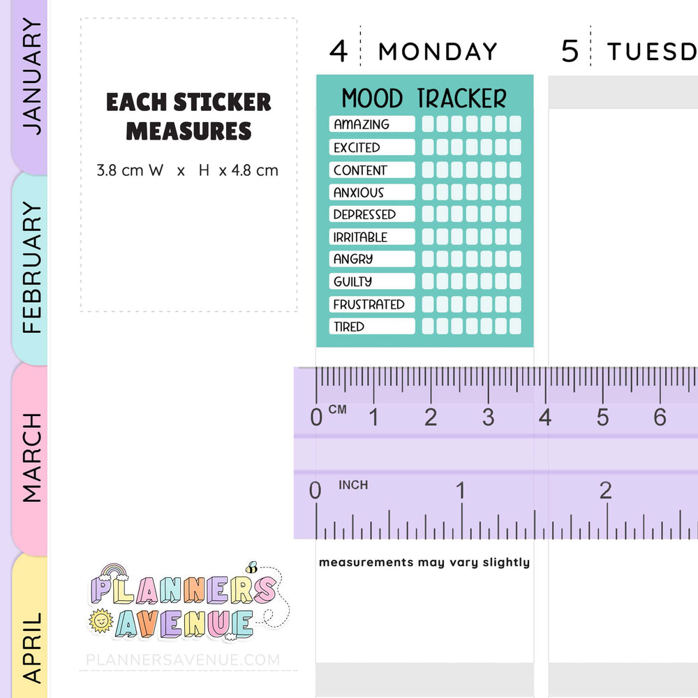 Weekly Mood Tracker Stickers