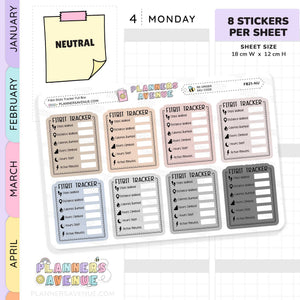 Fitbit Stats Tracker Planner Stickers