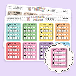 Daily Social Media Tracker Stickers