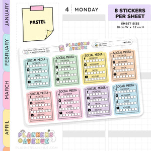 Daily Social Media Tracker Stickers