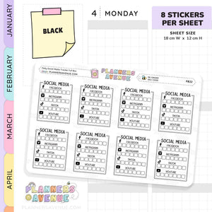 Daily Social Media Tracker Stickers