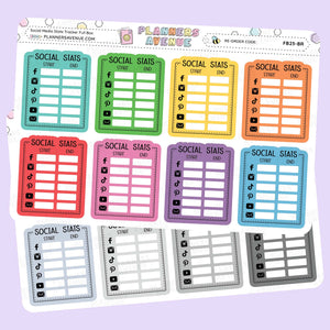 Monthly Social Media Stats Sticker
