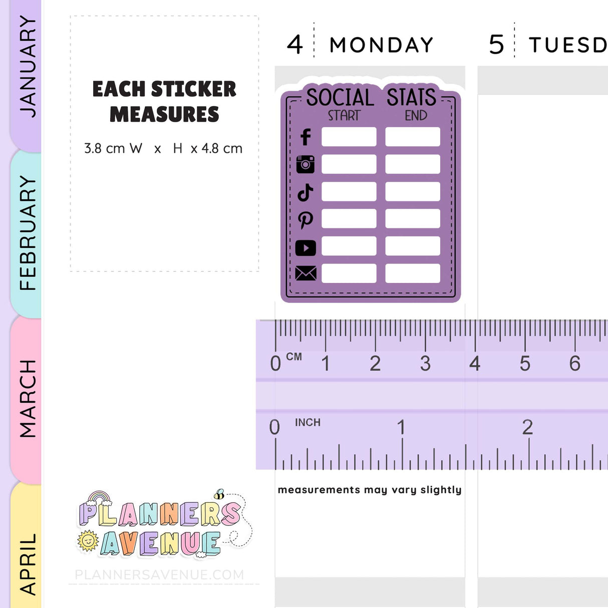 Social media statistics sidebar sticker