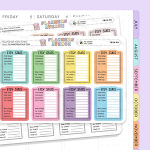 Etsy Shop Stats Tracker Planner Stickers
