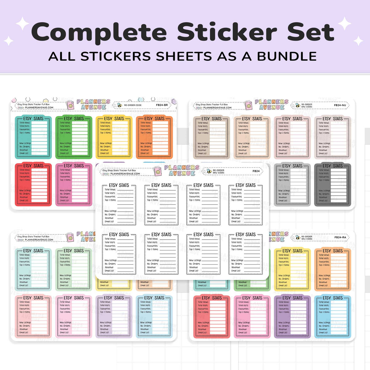 Etsy Shop Stats Tracker Planner Stickers