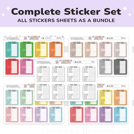 Etsy Shop Stats Tracker Planner Stickers