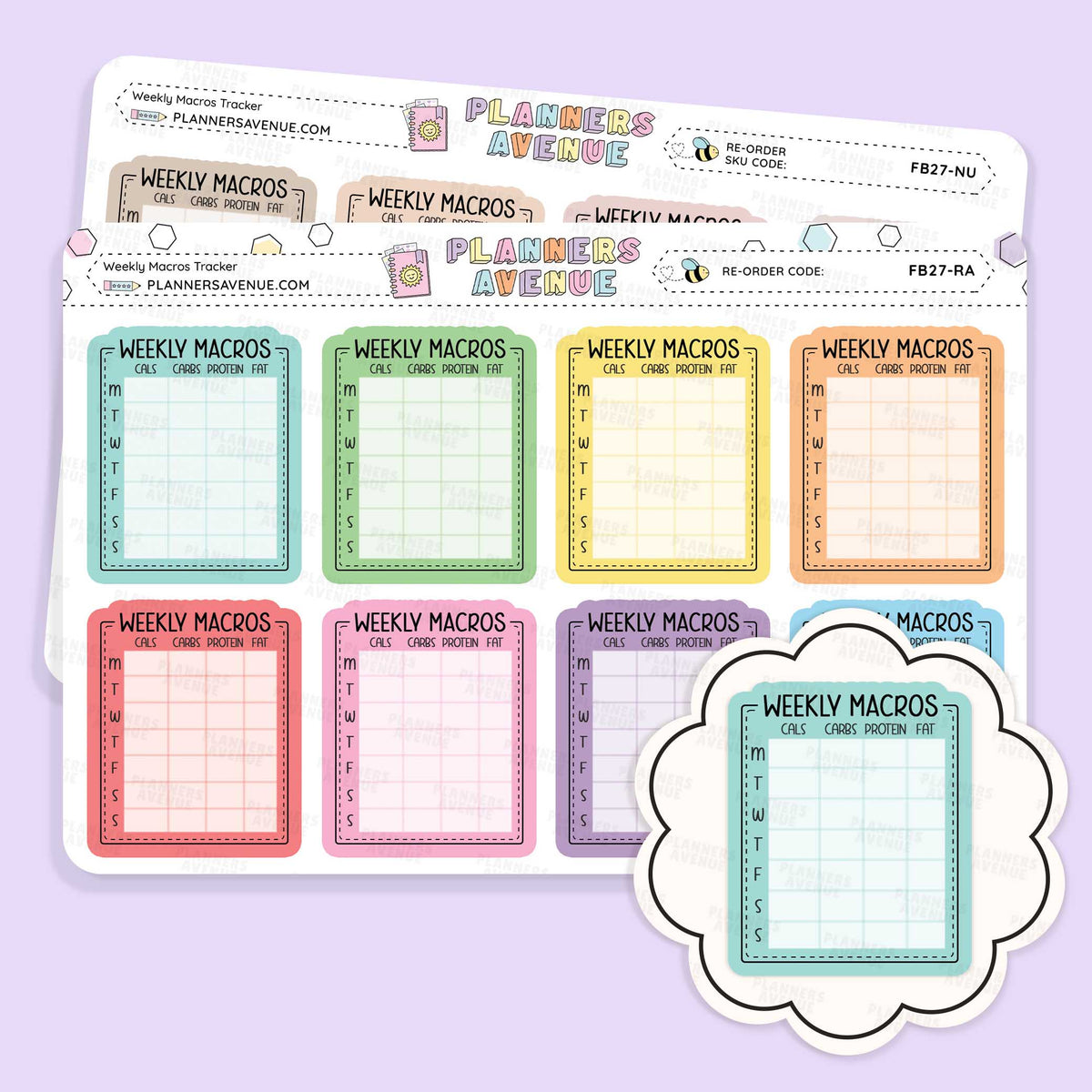 Weekly Macros Tracker Stickers