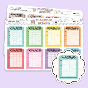 Weekly Macros Tracker Stickers
