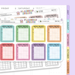 Weekly Macros Tracker Stickers