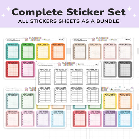 Weekly Macros Tracker Stickers